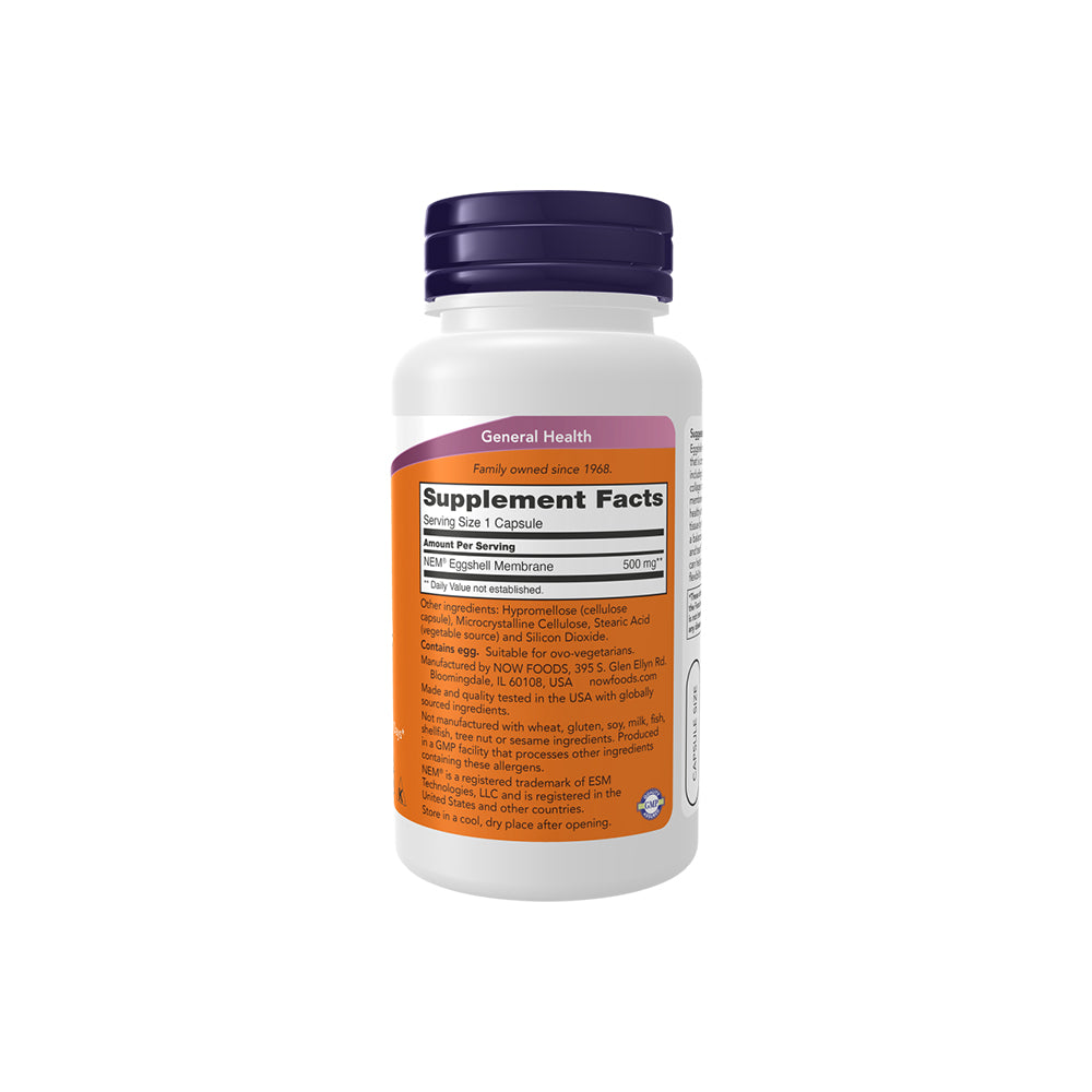 NOW Supplements, Eggshell Membrane (A Unique Biological Matrix Composed of Major Joint Constituents) 500 mg, 60 Veg Capsules Vitamins &amp; Supplements NOW Foods USA