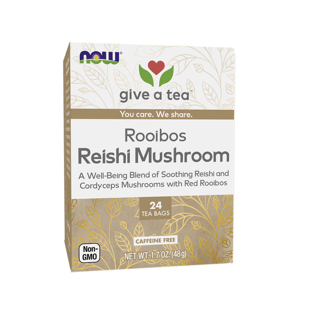NOW Foods, Rooibos Reishi Mushroom Tea, Caffeine-Free, Non-GMO, 24 tea bags Natural Foods NOW Foods USA
