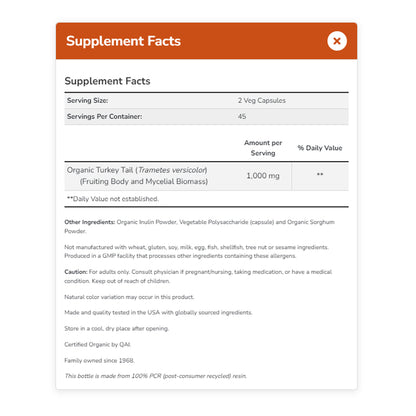(Best by 08/25) NOW Supplements, Turkey Tail 500 mg, Super Mushroom, Made with Organic Turkey Tail Mushroom and Mycelium, 90 Veg Capsules Vitamins &amp; Supplements NOW Foods USA