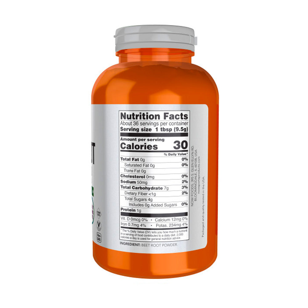 NOW Sports Nutrition, Beet Root Powder, Super Food With Naturally Occurring Nitrates, 12-Ounce (340 g) - Bloom Concept