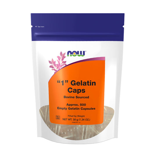 NOW Supplements, Empty Gelatin Capsules, #1, Bovine Sourced, Filled by Weight, 500 Gel Capsules - Bloom Concept