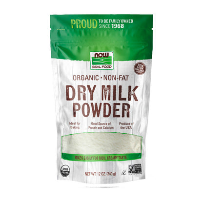 NOW Foods, Organic Non-Fat Dry Milk Powder with Protein and Calcium, Product of the USA, 12-Ounce (340g) Natural Foods NOW Foods USA