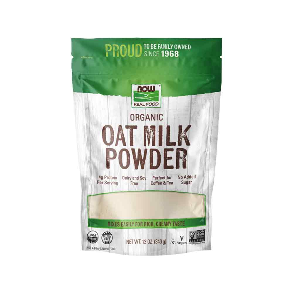 NOW Foods, Organic Oat Milk Powder, Dairy and Soy Free, No Sugar Added, Vegan, NGMO, Gluten Free, 12 Ounce (340g) Natural Foods NOW Foods USA