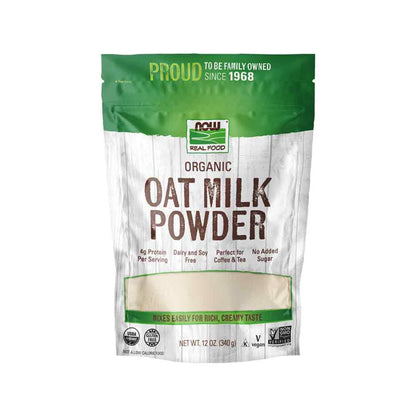 NOW Foods, Organic Oat Milk Powder, Dairy and Soy Free, No Sugar Added, Vegan, NGMO, Gluten Free, 12 Ounce (340g) Natural Foods NOW Foods USA