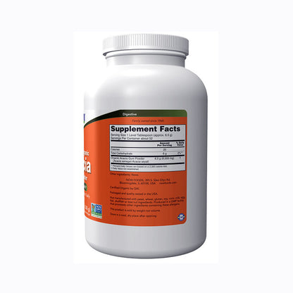 NOW Supplements, Acacia Pure Powder, Certified Organic, Highly Soluble, Mixes Easily, Intestinal Health*, 12-Ounce (340 g) Vitamins &amp; Supplements NOW Foods USA
