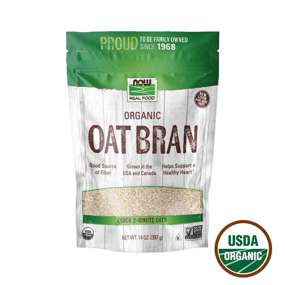 NOW Foods, Organic Oats Bran, Source of Fiber and Protein, USA Grown, Non-GMO Project Verified, 14-Ounce (397 g) Natural Foods NOW Foods USA