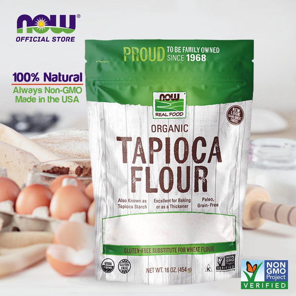 NOW Foods, Organic Tapioca Flour, Gluten-Free and Non-GMO Flour Replacement, 16-Ounce (454g) - Bloom Concept