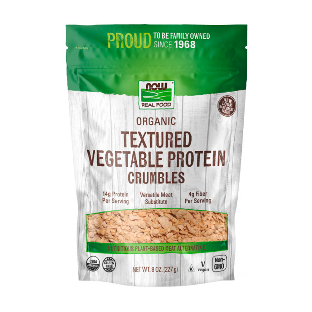 NOW Foods, Organic Textured Soy Protein Granules, Non-GMO, Versatile, Vegetable-Sourced Protein, 8-Ounce (227g) Natural Foods NOW Foods USA