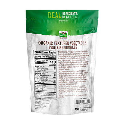 NOW Foods, Organic Textured Soy Protein Granules, Non-GMO, Versatile, Vegetable-Sourced Protein, 8-Ounce (227g) Natural Foods NOW Foods USA