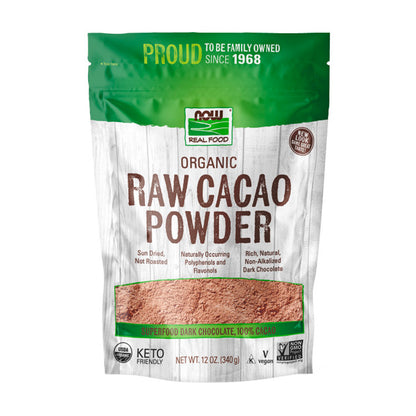 NOW Foods, Organic Raw Cacao Nibs, Rich, Pure Cacao Bean Bits, Dark Chocolate Flavor, Certified Non-GMO 8-Ounce (227 g) CC Natural Foods NOW Foods USA