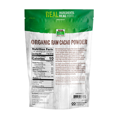 NOW Foods, Organic Raw Cacao Nibs, Rich, Pure Cacao Bean Bits, Dark Chocolate Flavor, Certified Non-GMO 8-Ounce (227 g) CC Natural Foods NOW Foods USA