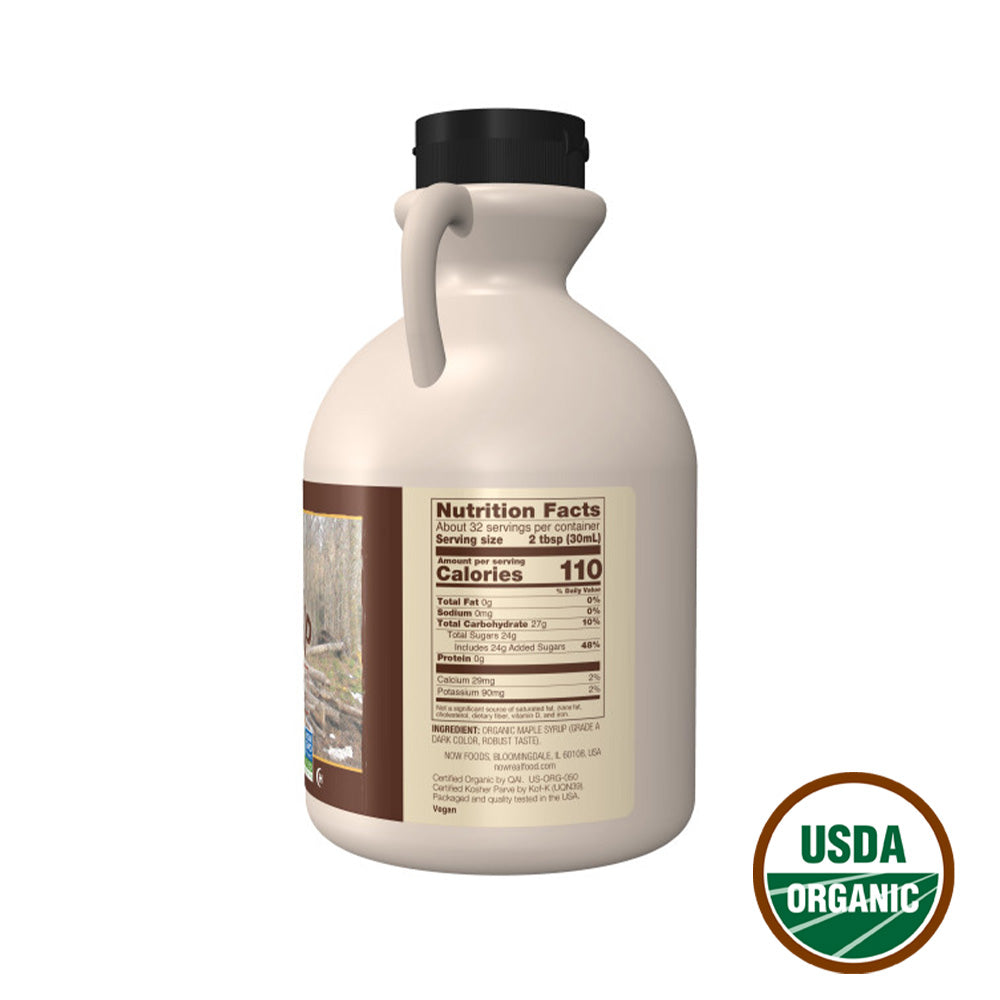 Now Foods, Real Food, Organic Maple Syrup, Grade A, Dark Color, 32 fl oz (946 ml) Natural Foods NOW Foods USA