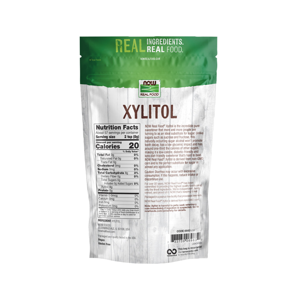 NOW Foods, Xylitol, Pure with No Added Ingredients, Keto-Friendly, Low Glycemic Impact, Low Calorie, 1-Pound (Packaging May Vary) (454g) - Bloom Concept