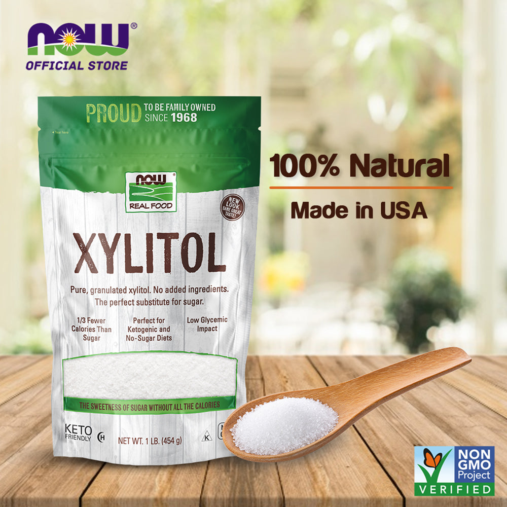 NOW Foods, Xylitol, Pure with No Added Ingredients, Keto-Friendly, Low Glycemic Impact, Low Calorie, 1-Pound (Packaging May Vary) (454g) - Bloom Concept