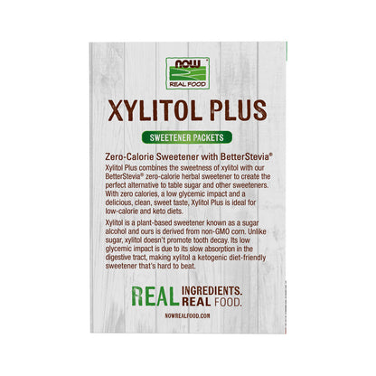NOW Foods, Xylitol Plus Sweetener Packets with BetterStevia®, Zero Calories, Low Glycemic Impact, 75 Packets, 4.76 oz (135 g) Natural Foods NOW Foods USA