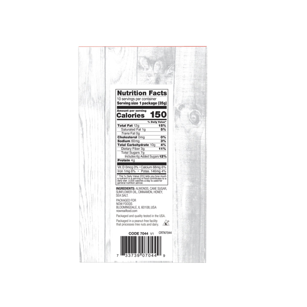 NOW Foods, Cinnamon Honey Coated Almonds, Crafted in Small Batches, 10 Single Packets Natural Foods NOW Foods USA