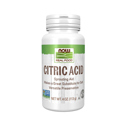 NOW Foods, Citric Acid, Sprouting Aid, Great Substitute for Salt, Preservative Found in Citrus Fruits, 4-Ounce (113g) Natural Foods NOW Foods USA