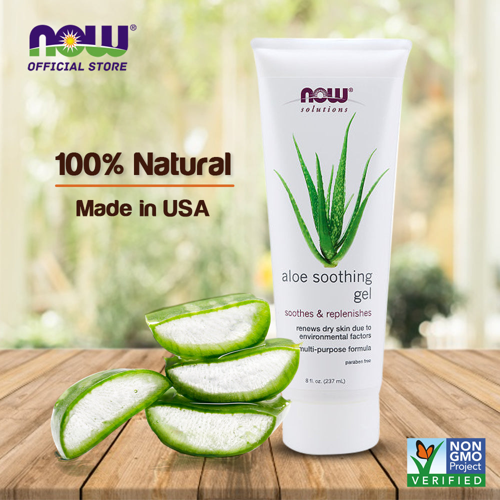 (20% OFF) NOW Solutions, Aloe Soothing Gel, Soothing and Replenishing After Sun, Multi-Purpose Formula, 8-Ounce (237ml)-Best by 03/24 - Bloom Concept
