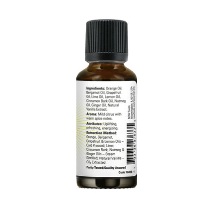 NOW Essential Oils, Smiles for Miles Aromatherapy Blend, Refreshing Aromatherapy Scent, Blend of Pure Essential Oils, Vegan, Child Resistant Cap, 1-Ounce (30ml) Essential oils NOW Foods USA