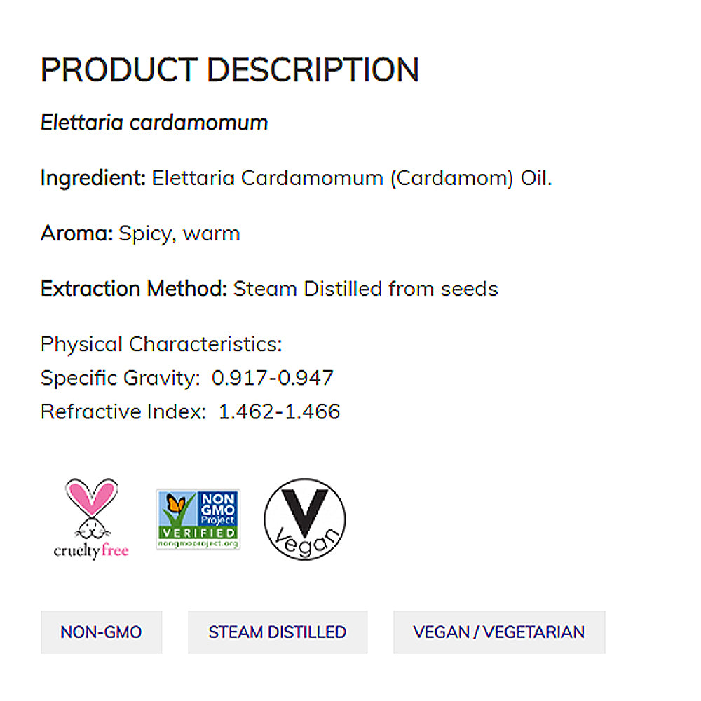 NOW Essential Oils, Cardamom Oil, Spicy and Warm Aromatherapy Scent, 100% Pure, Steam Distilled, (10ml) Essential oils NOW Foods USA