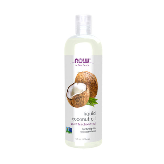 NOW Solutions, Liquid Coconut Oil, Light and Nourishing, Promotes Healthy-Looking Skin and Hair, 16-Ounce (473 ml) - Bloom Concept