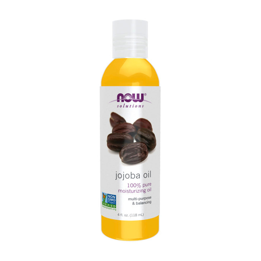 NOW Solutions, Jojoba Oil, 100% Pure Moisturizing, Multi-Purpose Oil for Face, Hair and Body, 4-Ounce (118ml) - Bloom Concept