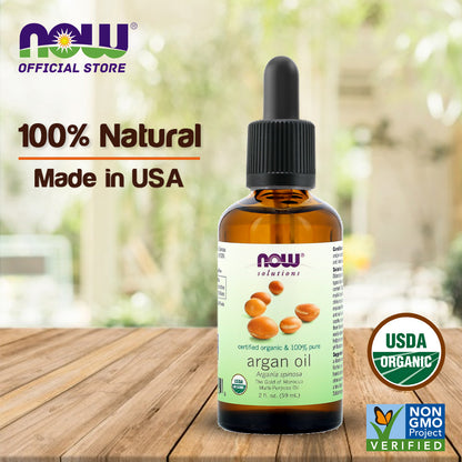NOW Solutions, Organic Argan Oil, Certified Organic and 100% Pure, &quot;Gold of Morocco&quot; Multi-Purpose Oil, 2-Ounce (59ml) Personal Care NOW Foods USA