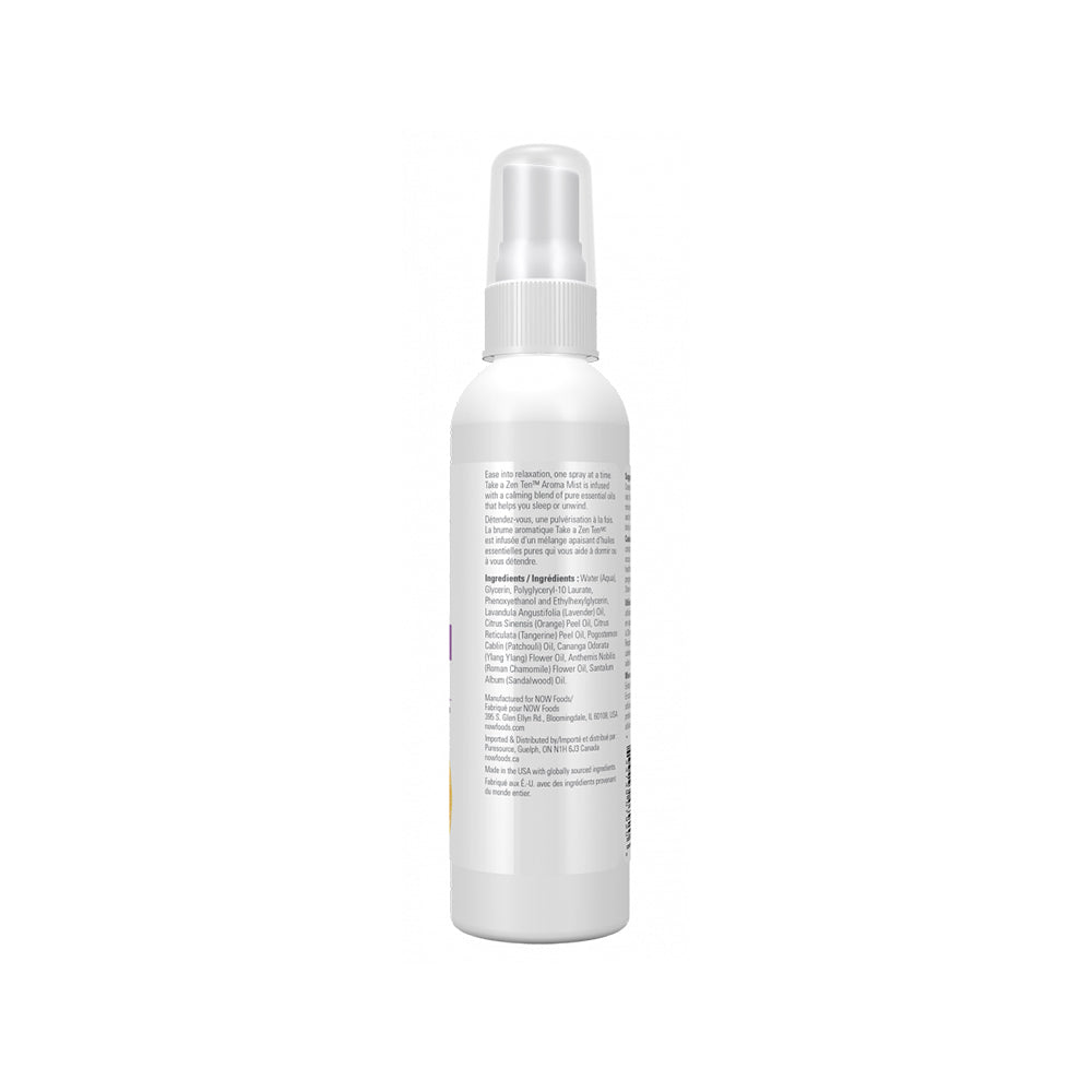 NOW Essential Oils, Take A Zen Ten™ Aroma Mist Featuring Relaxing Pure Essential Oils 4oz (118ml) Essential oils NOW Foods USA