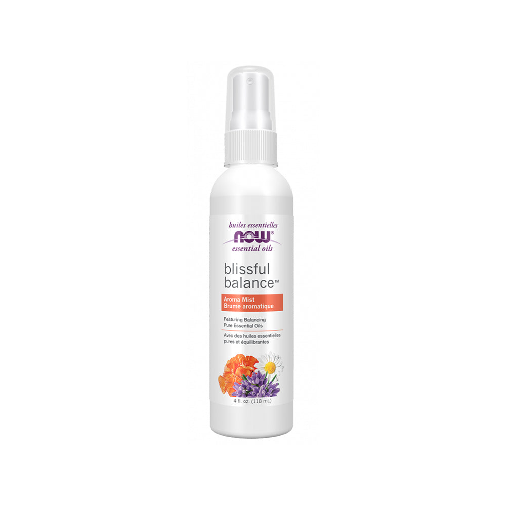 NOW Essential Oils, Blissful Balance™ Aroma Mist featuring Balancing Pure Essential Oils 4oz (118ml) Essential oils NOW Foods USA