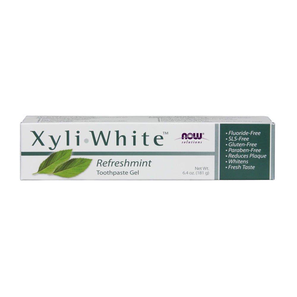 NOW Solutions, Xyliwhite Toothpaste Gel, Refreshmint, Cleanses and Whitens, Fresh Taste, 6.4-Ounce (181 g) - Bloom Concept