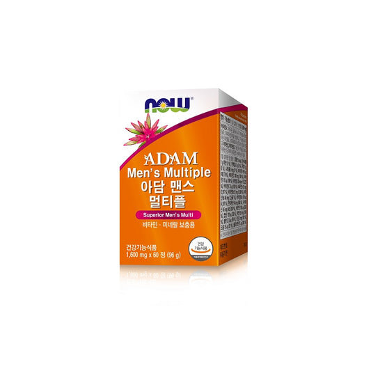 (Best by 07/24) Now Foods Adam Men's Multiple 1,600mg 60 Tablets - Multi-Vitamin for Men - Bloom Concept