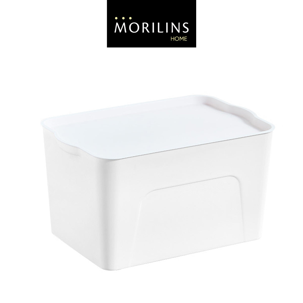 [Morilins Home] White Japanese-Style Clean & Modern Design Stackable White Lidded Plastic Storage Box - Bloom Concept