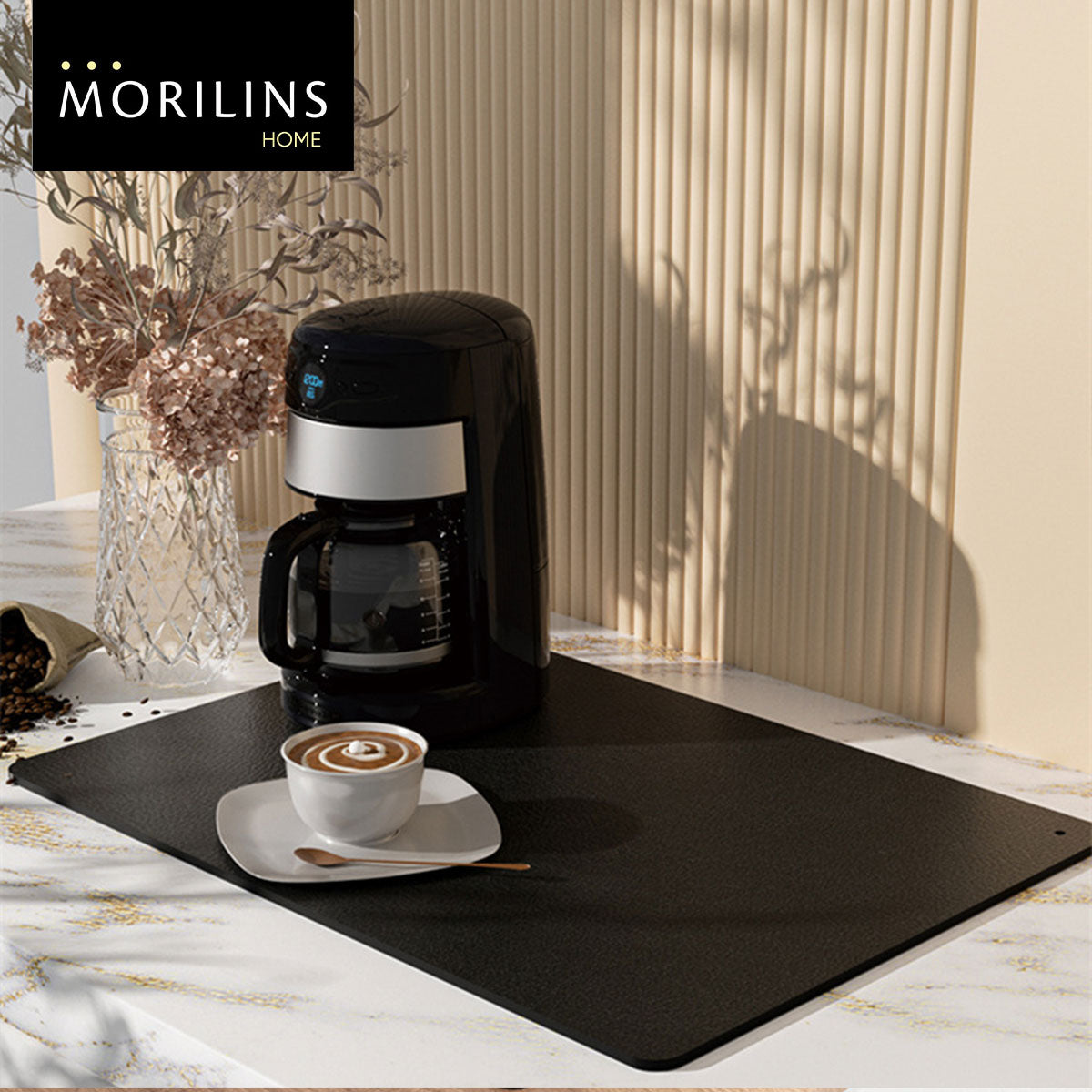 [Morilins Home] Soft Diatomaceous Earth Absorbent Mat for Kitchen Countertops - Fast Drying, Non-Slip, mould-resistant, 40x50cm - Bloom Concept