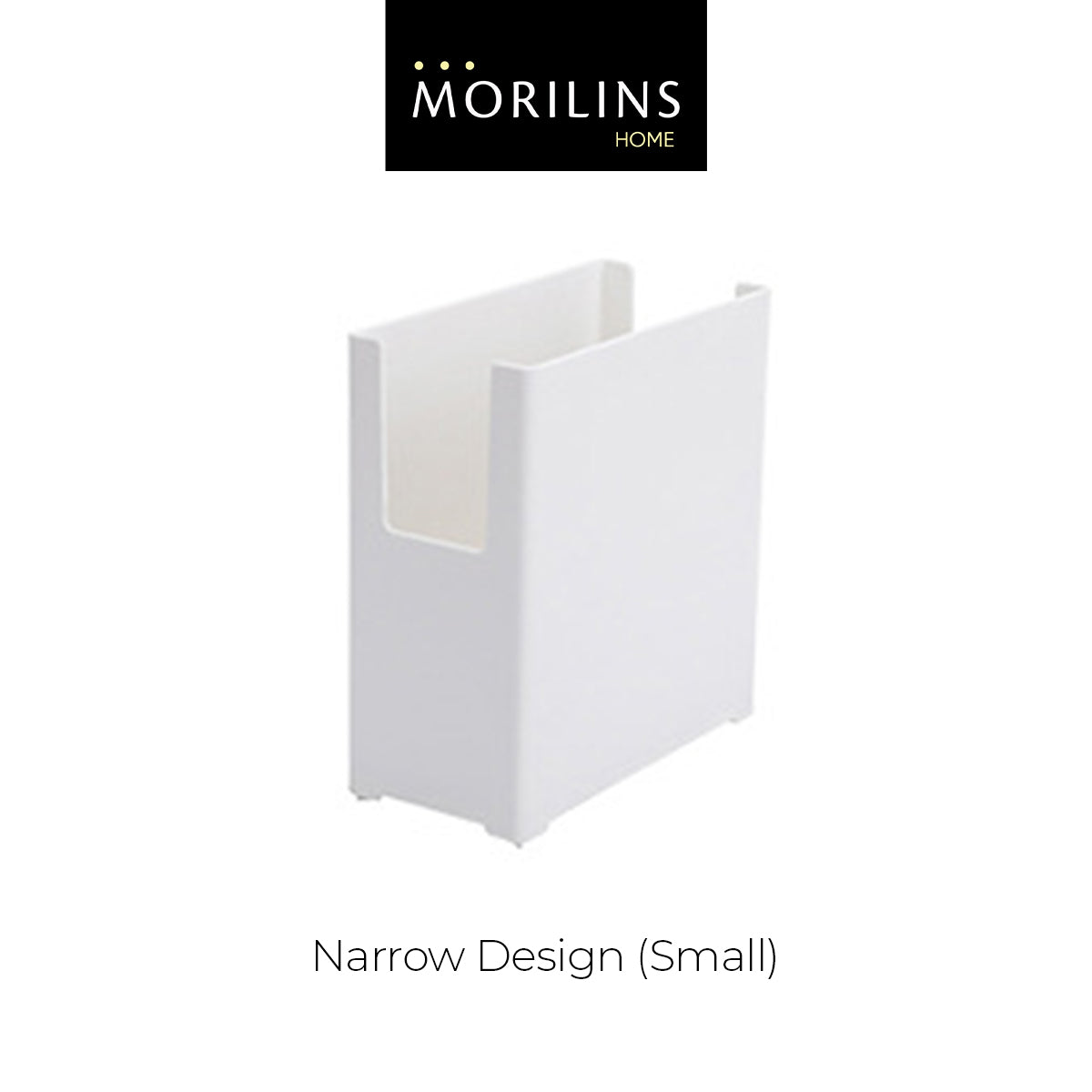 [Morilins Home] White Japanese-Style Modular Stackable Storage Box with Label Holder - Clean & Tidy Look with Easy Access for Sundries, Snacks, Kitchenware & Cosmetics - Bloom Concept