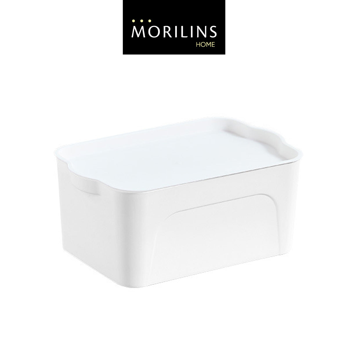 [Morilins Home] White Japanese-Style Clean & Modern Design Stackable White Lidded Plastic Storage Box - Bloom Concept