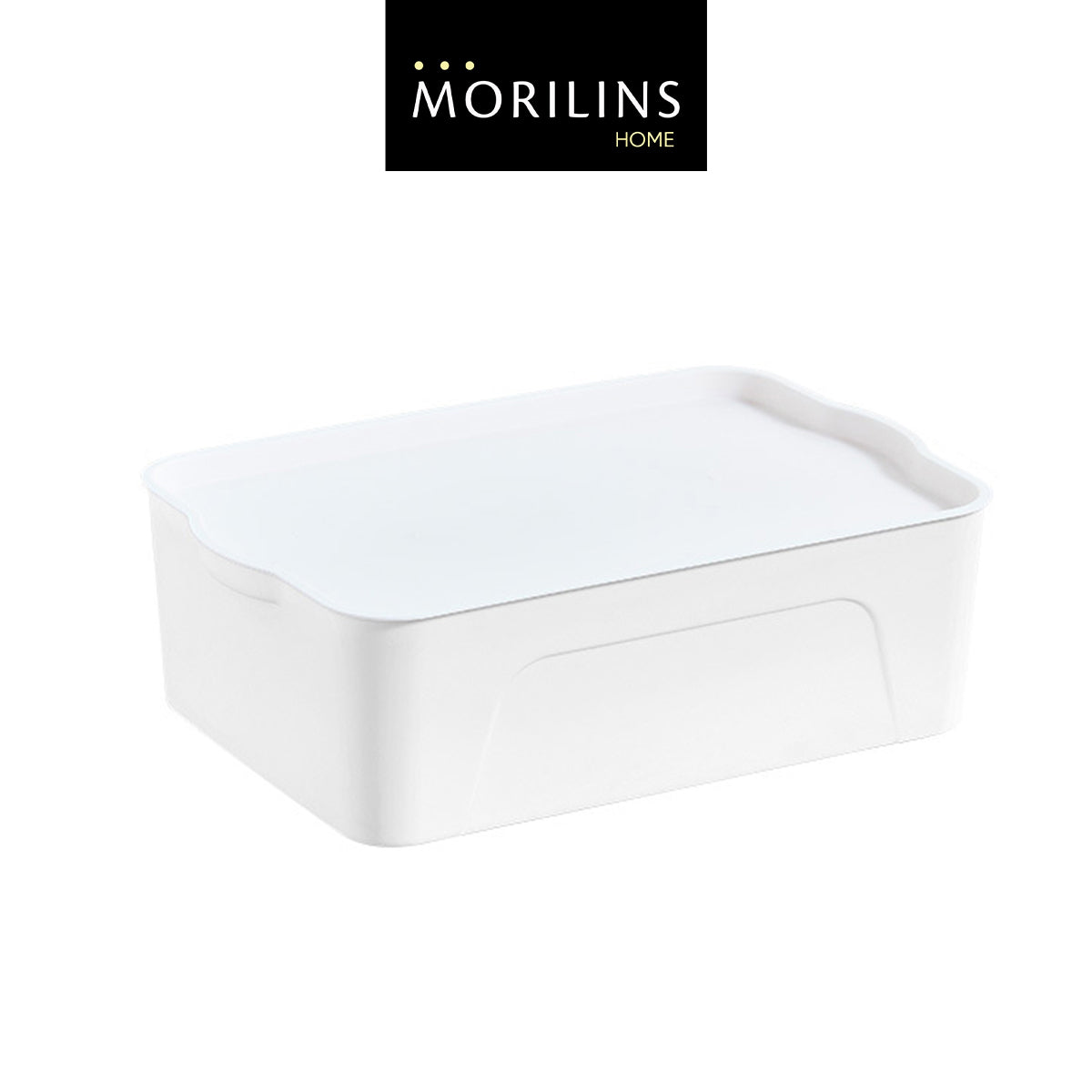 [Morilins Home] White Japanese-Style Clean & Modern Design Stackable White Lidded Plastic Storage Box - Bloom Concept