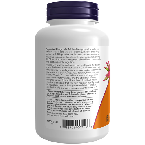 NOW Supplements, Magnesium Ascorbate Powder, Buffered, Antioxidant Protection, 8-Ounce (227g) Vitamins &amp; Supplements NOW Foods USA
