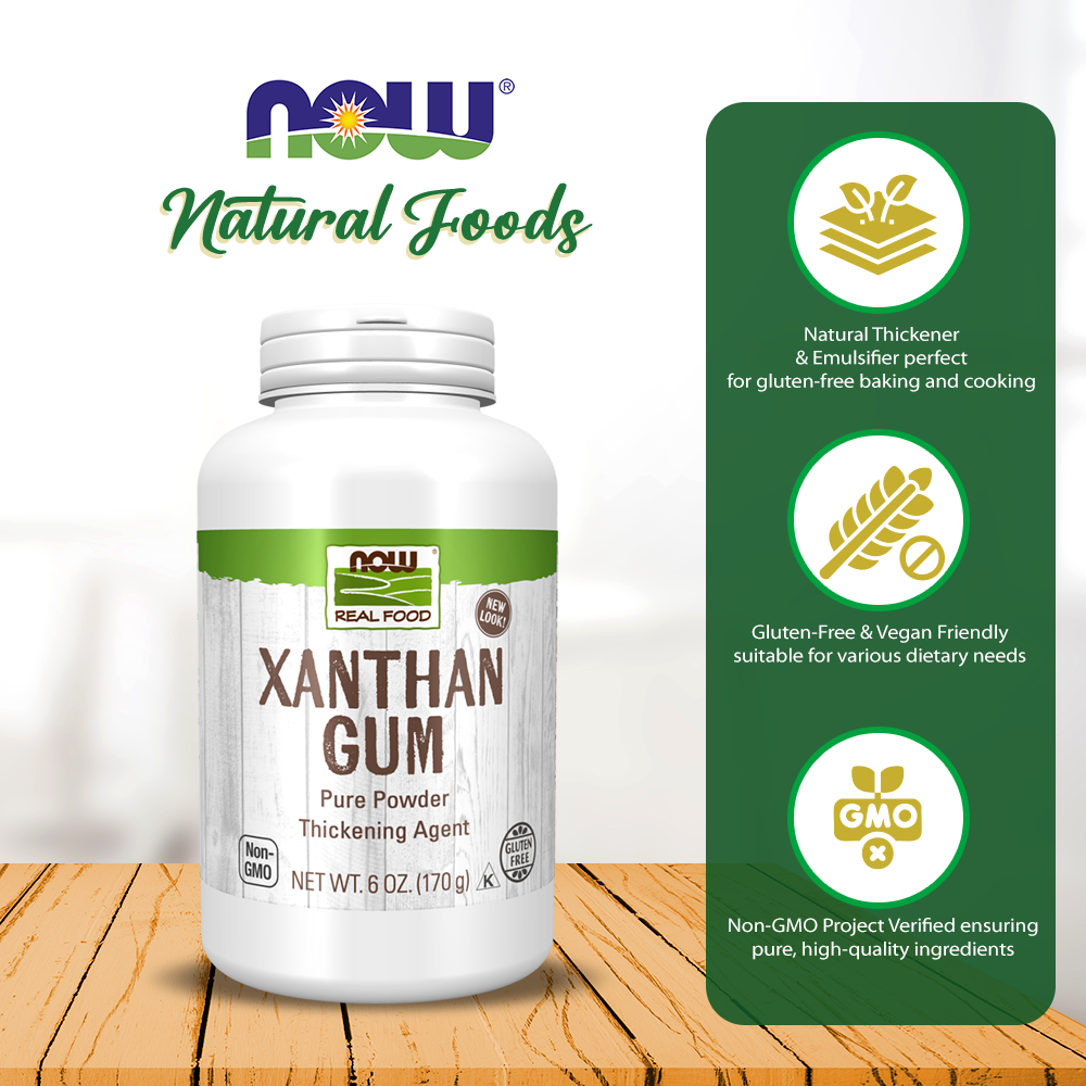 NOW Foods, Xanthan Gum Pure Powder, Kosher and Gluten-Free Natural Thickener, 6-Ounce (170g) Natural Foods NOW Foods USA