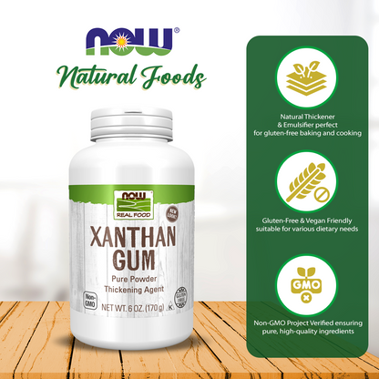 NOW Foods, Xanthan Gum Pure Powder, Kosher and Gluten-Free Natural Thickener, 6-Ounce (170g) Natural Foods NOW Foods USA
