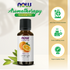 NOW FOODS Essential Oils, Orange Oil, Uplifting Aromatherapy Scent, Cold Pressed, 100% Pure, Vegan, Child Resistant Cap, 1-Ounce(30 ml) Essential oils NOW Foods USA