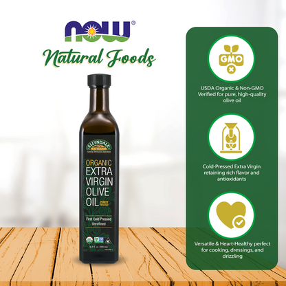 NOW Foods, Extra Virgin Olive Oil, Cold-Pressed and Unrefined, Full-Bodied, High-Quality EVOO, 16.9-Ounce (500ml) Natural Foods NOW Foods USA