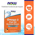 NOW Supplements, Omega-3 Fish Oil, 300 mg EPA / 225 mg DHA, 36 Gummy Chews Vitamins & Supplements NOW Foods USA