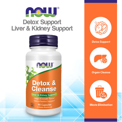 NOW Supplements, Detox and Cleanse, Liver and Kidney Support, 90 Veg Capsules Vitamins &amp; Supplements NOW Foods USA