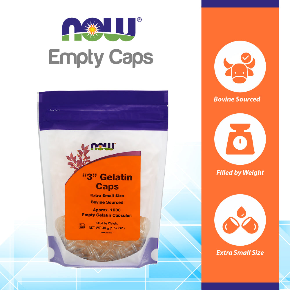 NOW Supplements, Empty Gelatin Capsules, 