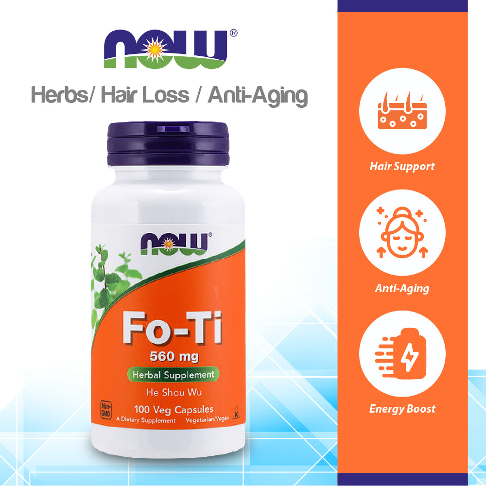 NOW Supplements, Fo-Ti (Polygonum multiflorum) 560 mg, Ho Shou Wu, Herbal Supplement, 100 Veg Capsules Vitamins &amp; Supplements NOW Foods USA