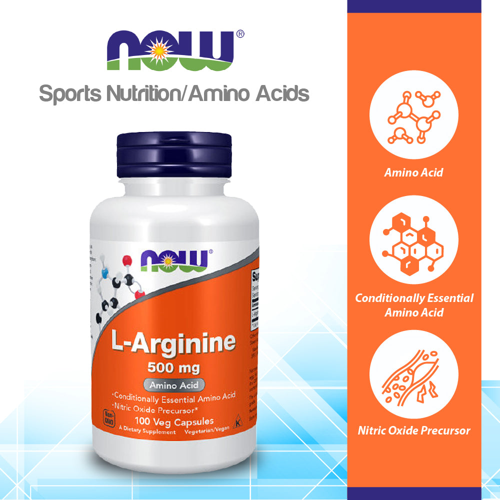 NOW Supplements, L-Arginine 700 mg, Nitric Oxide Precursor*, Amino Acid, 180 Veg Capsules Vitamins &amp; Supplements NOW Foods USA