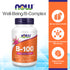NOW Supplements, Vitamin B-100, Energy Production*, Nervous System Health*, 100 Veg Capsules Vitamins & Supplements NOW Foods USA