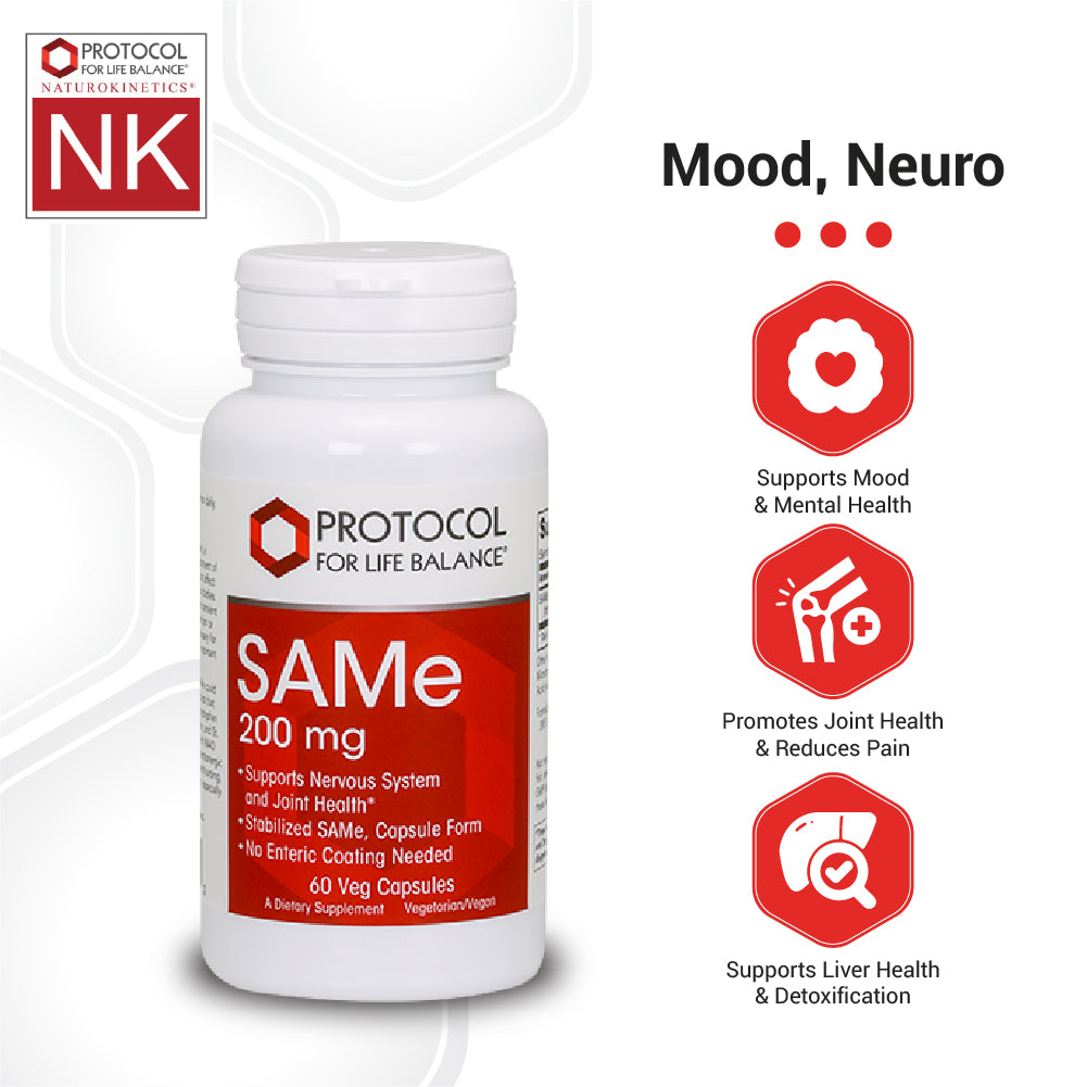 Protocol for Life Balance, SAMe , 200 mg, 60 Veg Capsules Joint Health Protocol For Life Balance