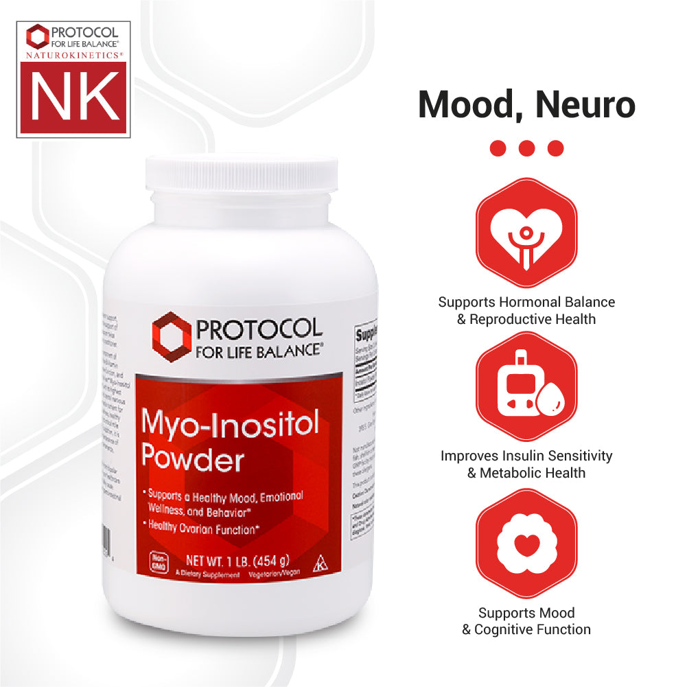 Protocol for Life Balance, Myo-Inositol Powder, 1 lb (454 g) Healthy Mood Protocol For Life Balance