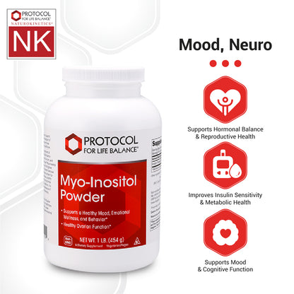 Protocol for Life Balance, Myo-Inositol Powder, 1 lb (454 g) Healthy Mood Protocol For Life Balance